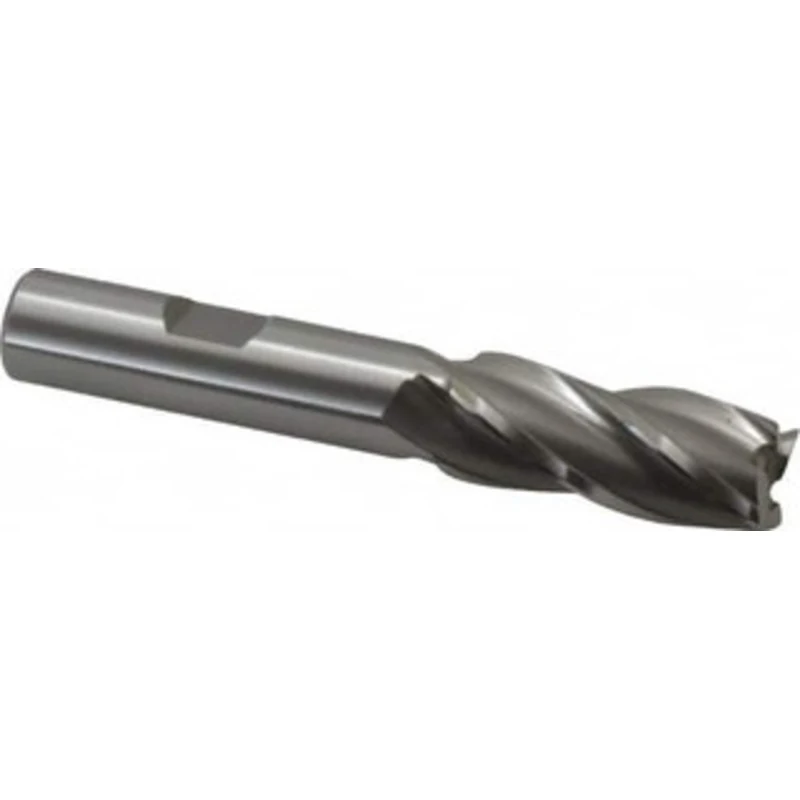 OSG 14.5mm, 1-3/8 LOC, 1/2 Shank Diam, 3-3/8 OAL, 4 Flute, Cobalt Square End Mill Single End, Uncoated, Spiral Flute,...